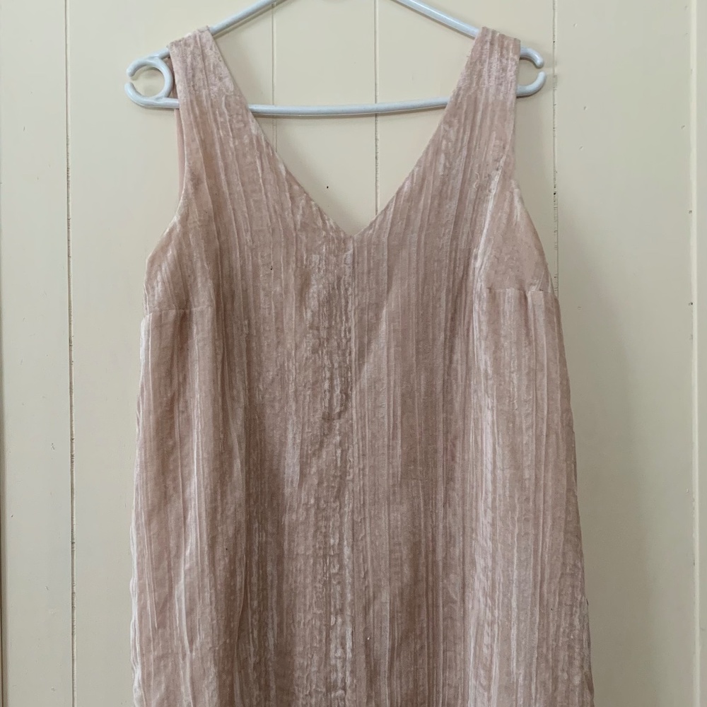 Loft Crushed Velvet A-Line Dress